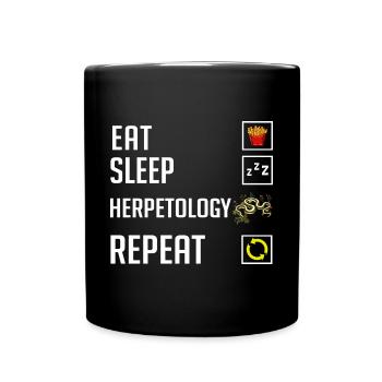 Herpetologie Reptilien Herpetologe Echsen - Tasse einfarbig - Schwarz - Vorne