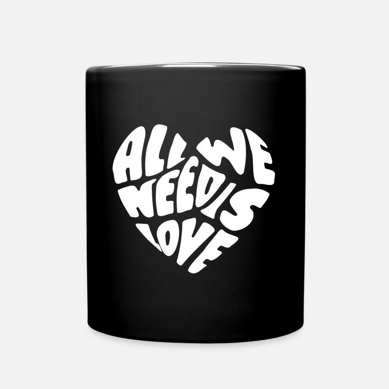All We Need Is Love - Tasse einfarbig - Schwarz