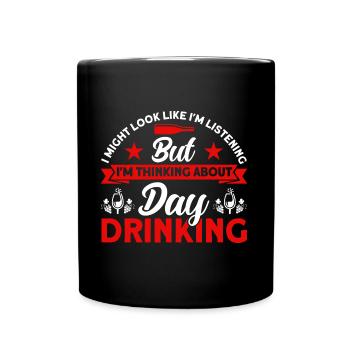 Trinken Party Strand Weingläser Geschenk - Tasse einfarbig - Schwarz - Vorne