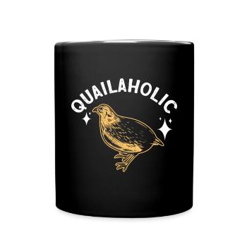 Quail bird lover gift - Full Colour Mug - black - Front