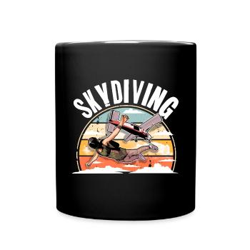 Skydiving Parachuting Parachute - Full Colour Mug - black - Front