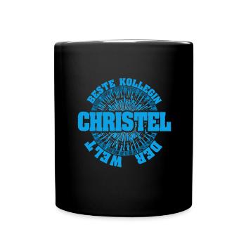 Beste Arbeitskollegin Christel - Tasse einfarbig - Schwarz - Vorne