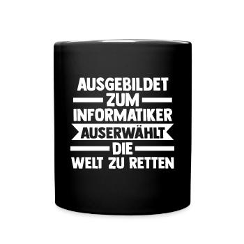 IT Fachmann Informatik Programmierer Informatiker - Tasse einfarbig - Schwarz - Vorne