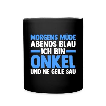 Patenonkel Pate Onkel - Tasse einfarbig - Schwarz - Vorne