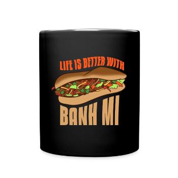 Cadeau de pain asiatique vietnamien Banh Mi I - Mug uni - noir - Devant