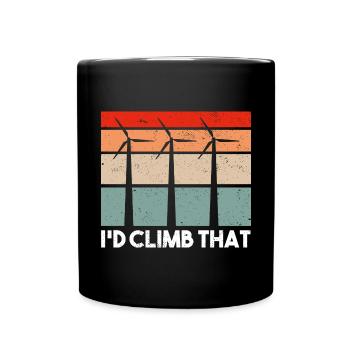 Windturbinentechniker Windpark Windkraft - Tasse einfarbig - Schwarz - Vorne