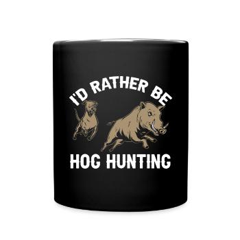 Chasse au sanglier chasseur sanglier - Mug uni - noir - Devant