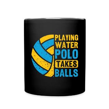 Water Polo Wasserball - Full Colour Mug - black - Front