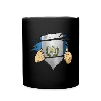 Guatemala Guatemalan Flagge DNA I Geschenk - Tasse einfarbig - Schwarz - Vorne