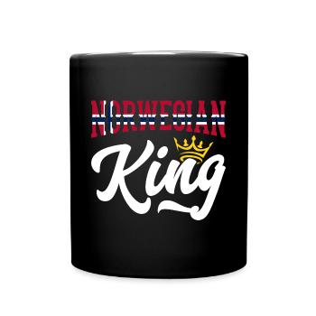 Roi de Norvège Norvège Drapeau norvégien - Mug uni - noir - Devant