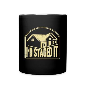 House presentation interior design interior designer Ge - Full Colour Mug - black - Front