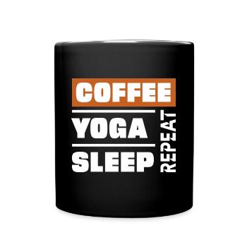 Yoga - Mug uni - noir - Devant