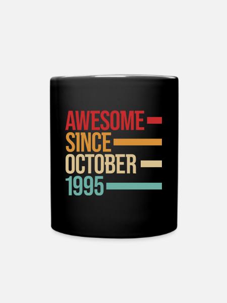 Né génial depuis octobre 1995 - Mug uni - noir
