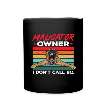 Malinois Belgian Shepherd Mechelaar Dog - Full Colour Mug - black - Front
