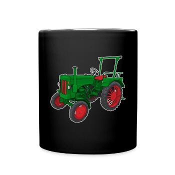 Steyr Traktor Steyr Austria /Landwirt / Dorfkind - Tasse einfarbig - Schwarz - Vorne