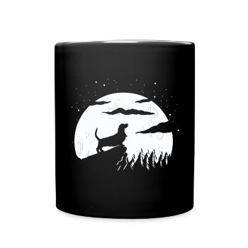 Basset Hound - Full Colour Mug - black - Front