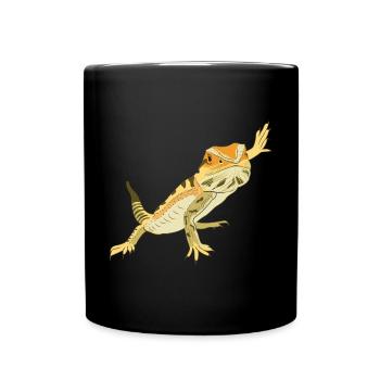 Bearded Dragon Lizard Reptile Herpetologist - Full Colour Mug - black - Front