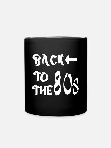 BACK TO THE 80s Outfit - Tasse einfarbig - Schwarz