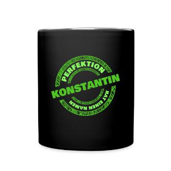 Perfektion Konstantin - Tasse einfarbig - Schwarz - Vorne
