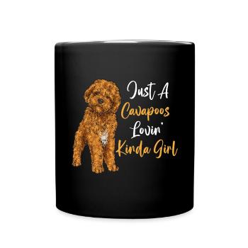 Cavapoo Cavoodle Capoodle Dog - Full Colour Mug - black - Front