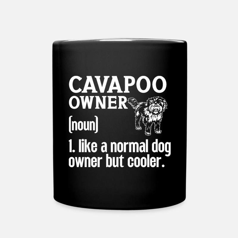 Cavapoo Cavoodle Capoodle Dog - Tazza monocolore - nero