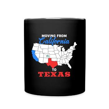 Umzug nach Texas Design für stolze Texaner - Tasse einfarbig - Schwarz - Vorne