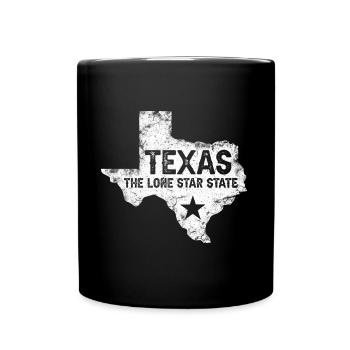 Lone Star Texas Kartendesign für stolze Texaner - Tasse einfarbig - Schwarz - Vorne
