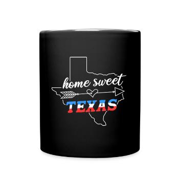 Heimat in Texas Design für stolze Texaner - Tasse einfarbig - Schwarz - Vorne