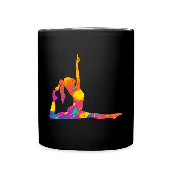 Yoga Yoga Position Idée cadeau Silhouette - Mug uni - noir - Devant