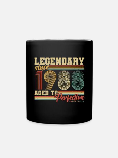 1988 vintage rétro vintage cadeau d’anniversaire - Mug uni - noir