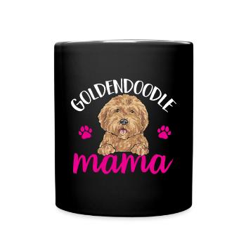 Goldendoodle Doodle Hund - Tasse einfarbig - Schwarz - Vorne