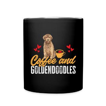 Goldendoodle Doodle Hund - Tasse einfarbig - Schwarz - Vorne