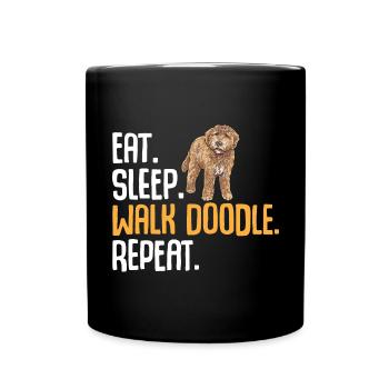 Goldendoodle Doodle Hund - Tasse einfarbig - Schwarz - Vorne