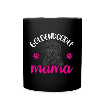 Chien Doodle Black Goldendoodle - Mug uni - noir - Devant