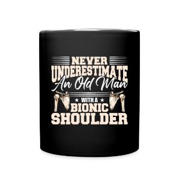 Bionic Shoulder Replacement - Full Colour Mug - black - Front