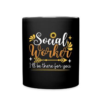Sunflower Social Work - Full Colour Mug - black - Front