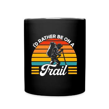 Randonnée pédestre Wanderer Cadeau - Mug uni - noir - Devant