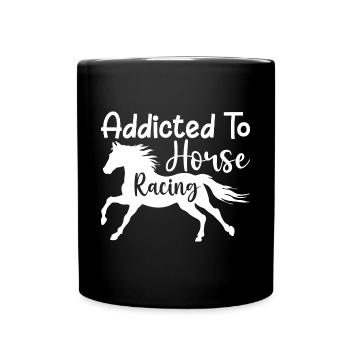 Accro aux courses hippiques - Barrel Equestrians - Mug uni - noir - Devant