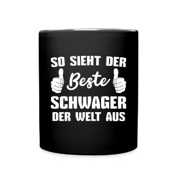 Bruder Ehemann Schwager - Tasse einfarbig - Schwarz - Vorne