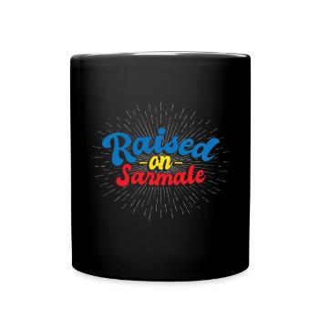 Aufgewachsen auf Sarmale | Rumänisches Essen | Rumänien - Tasse einfarbig - Schwarz - Vorne