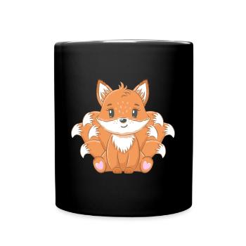 Kitsune - Tasse einfarbig - Schwarz - Vorne