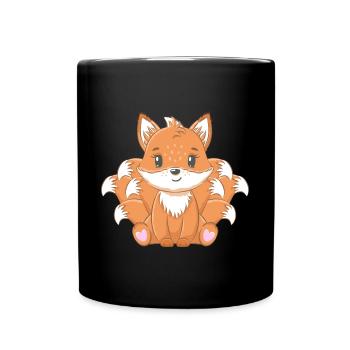 Kitsune - Tasse einfarbig - Schwarz - Vorne