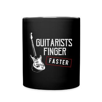Funny Guitars Wordplay Adults Humor - Full Colour Mug - black - Front
