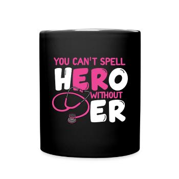 Infirmière aux urgences comme dans Hero - Mug uni - noir - Devant