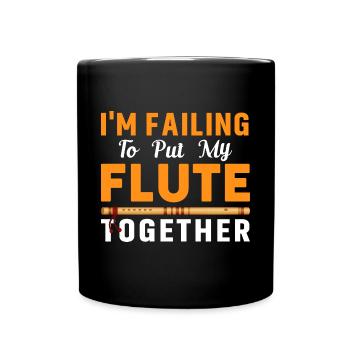 Ich kann meine Flöte nicht zusammenbauen - Flöte - Tasse einfarbig - Schwarz - Vorne