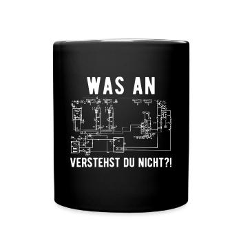 Heizungsbauer SHK Techniker Anlagenmechaniker - Tasse einfarbig - Schwarz - Vorne