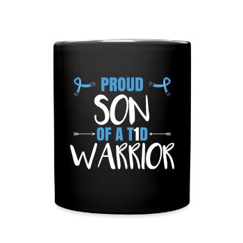 Proud Son Of A T1D Warrior - Full Colour Mug - black - Front