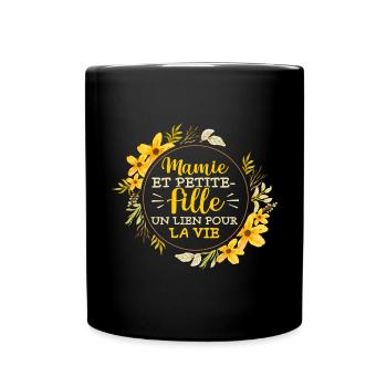 Petits-Enfants Mamie Petite Fille Cadeau - Mug uni - noir - Devant