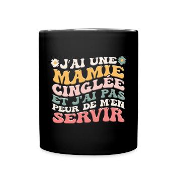 Mamie Petite-Fille Humour - Mug uni - noir - Devant