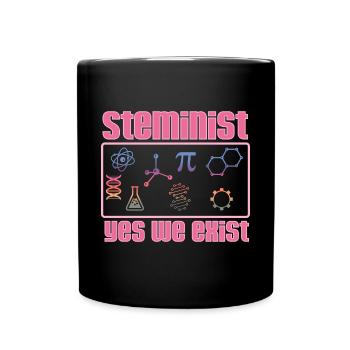Steminist Yes We Exist - Full Colour Mug - black - Front